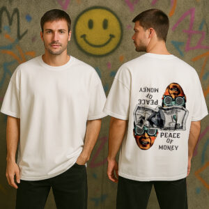 Welcome To The Peace Of Money State Of Mind | Regular Fit - White