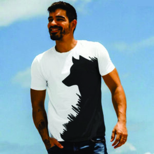 Bold Wolf Silhouette Tee | Regular Fit - White