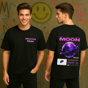 Designed For Space Lovers Who Dream Beyond Earth | Regular Fit - Black