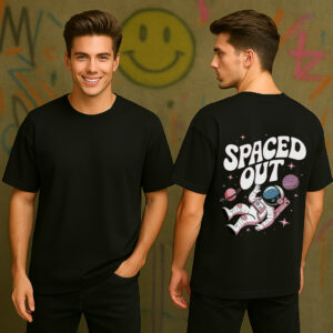Spaced Out .For The Dreamers, The Wanderers | Regular Fit- Black
