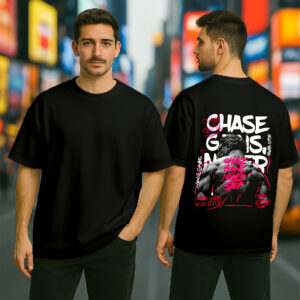 Chase Gains Never Stop | Regular Fit- Black