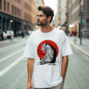 Unleash Bold Elegance With Our Zen Tiger tee | Regular Fit - White